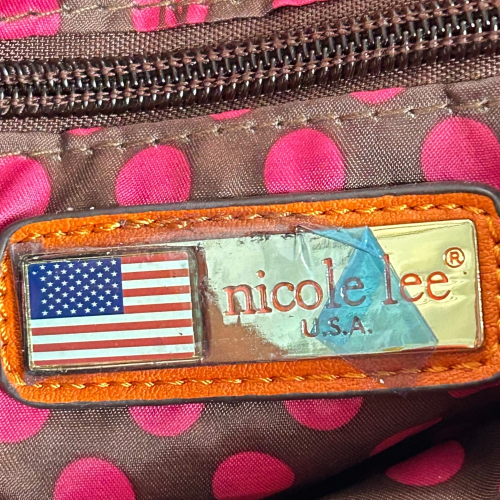 Nicole Lee California Sunset‎ Satchel Crossbody Bag Floral Cactus Print Orange - Picture 3 of 10